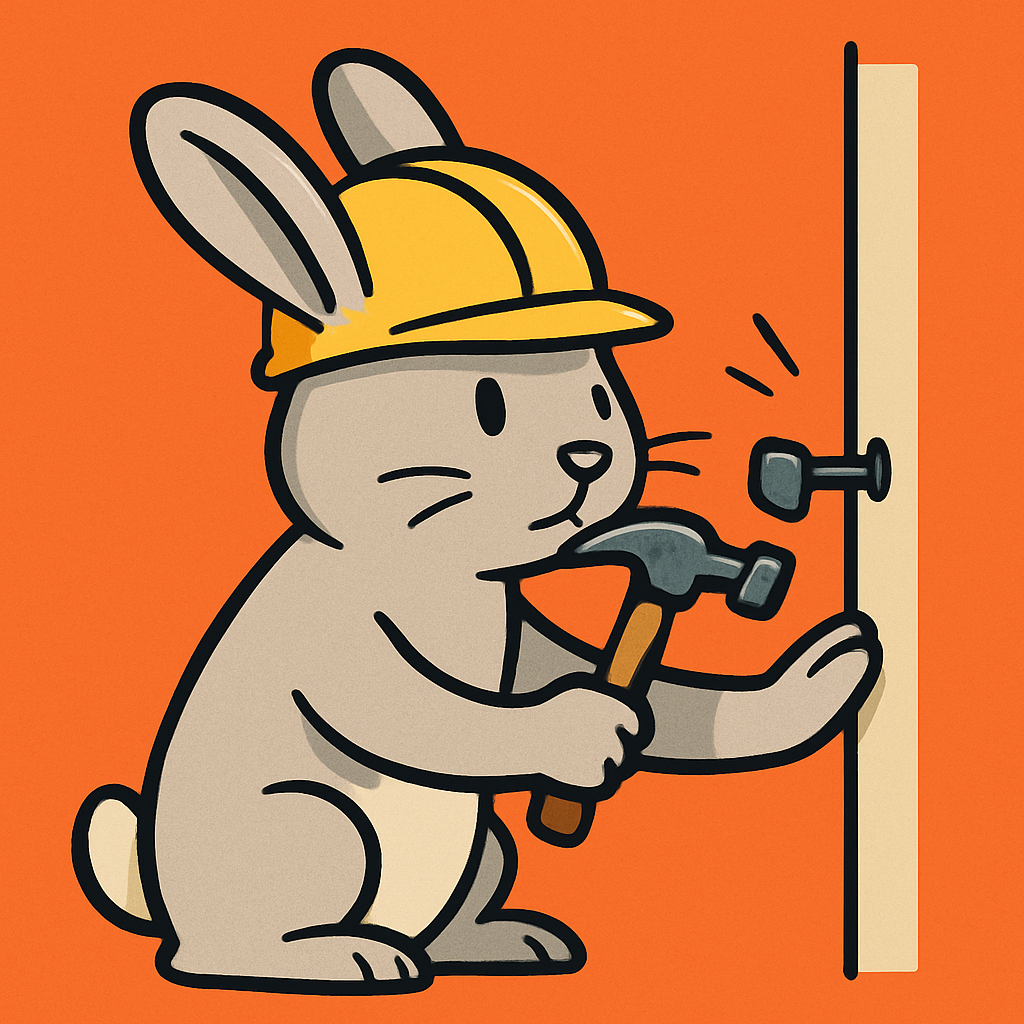 Rabbit construction worker